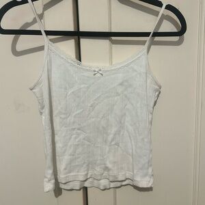 White Brandy Bow Tank